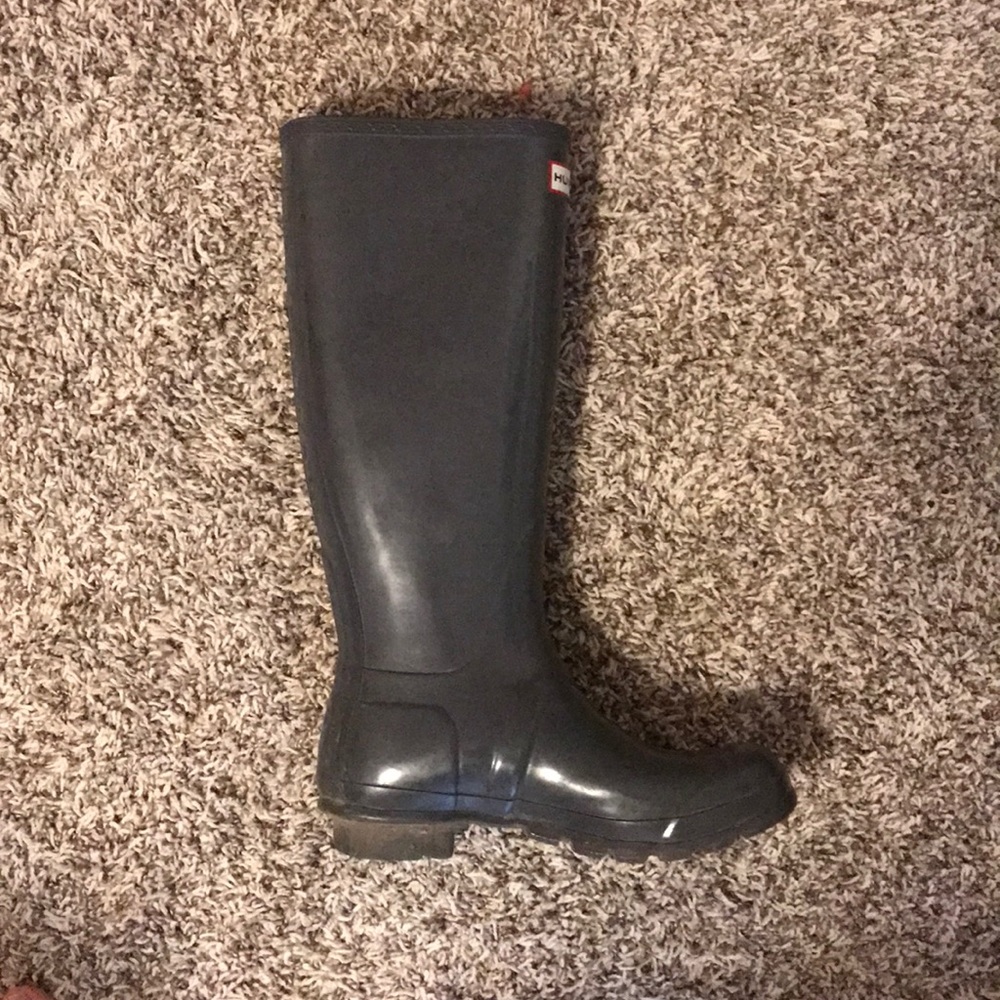 Hunter gray rain boots - Picture 6 of 8